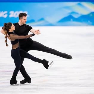 Dance hold spanning the rink